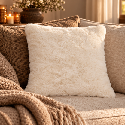 Kudde Fuskpäls Fluffy, Ivory