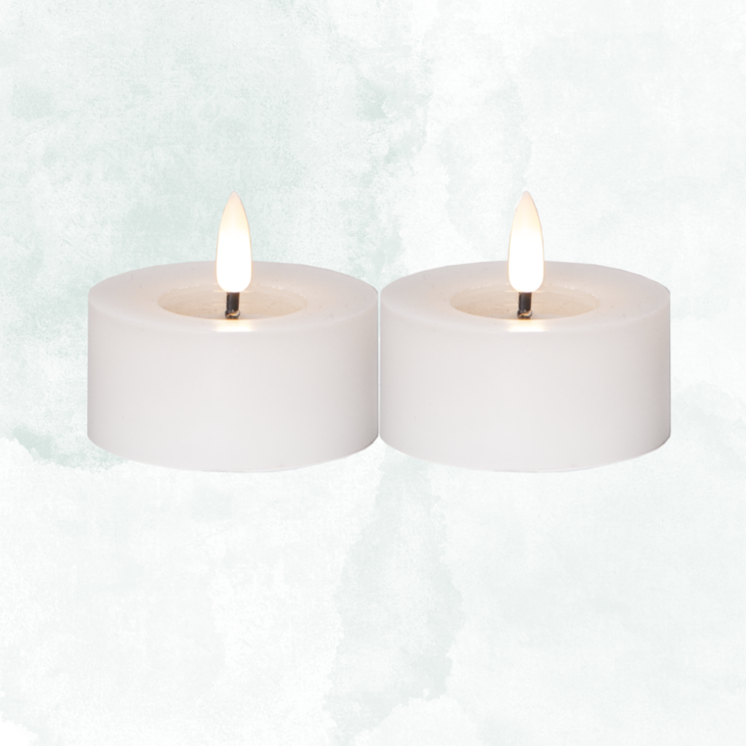 Värmeljus stora led Flamme 2-pack