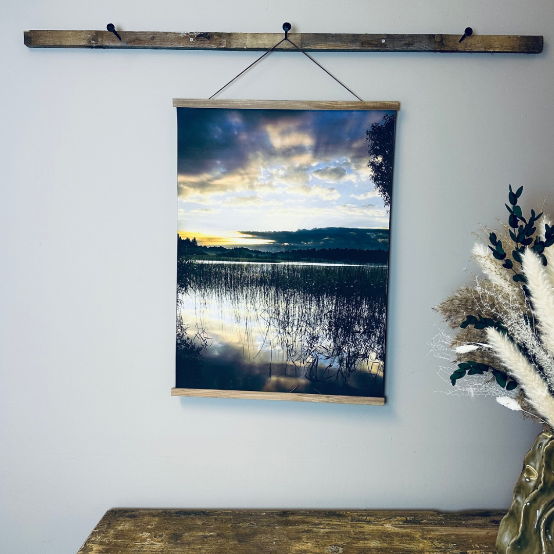 Canvasposter med magnetram i trä