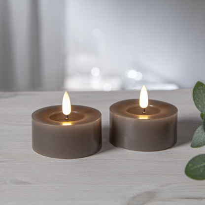 Värmeljus stora led Flamme 2-pack