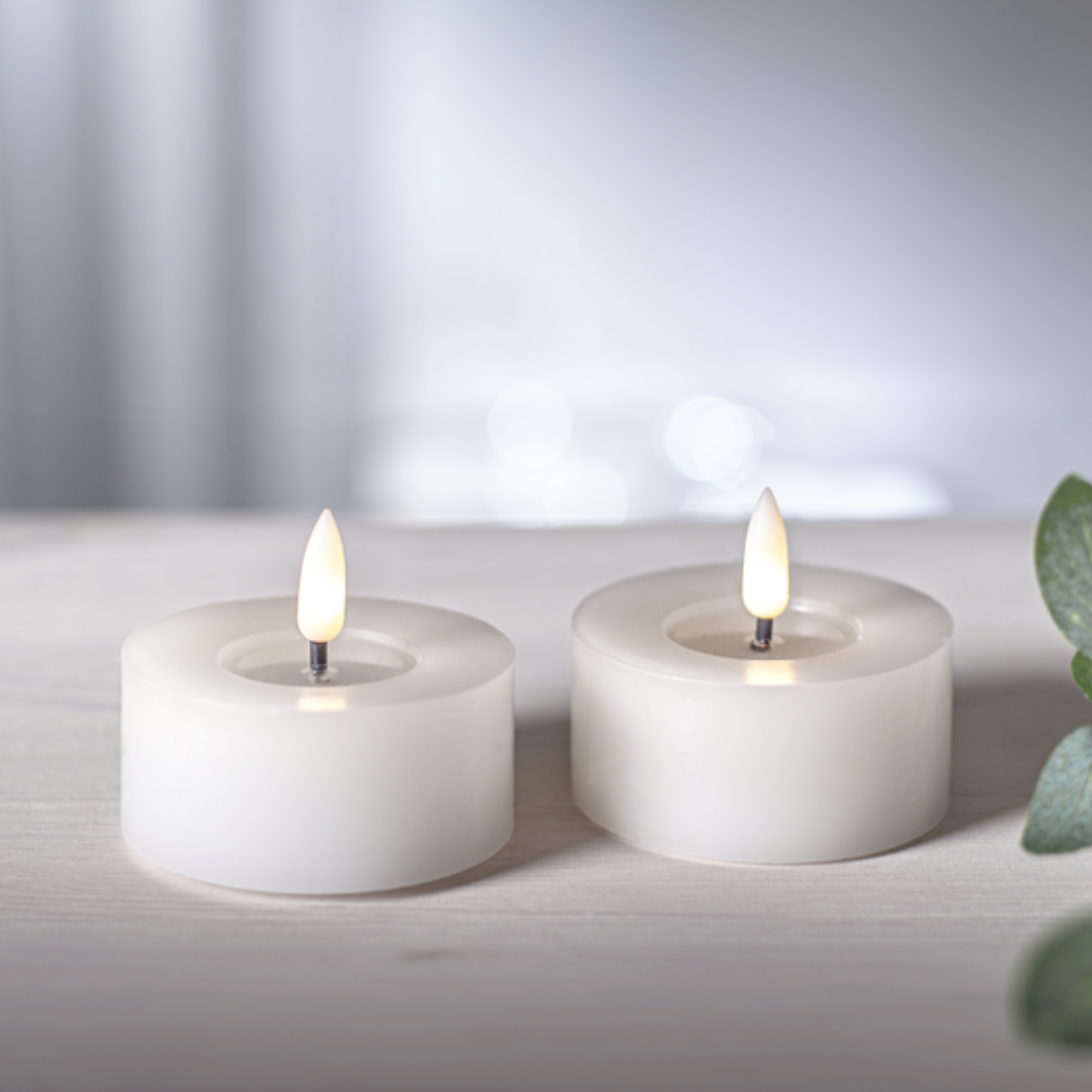 Värmeljus stora led Flamme 2-pack