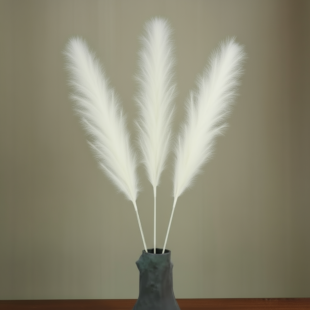 Stora Pampasgräs 110cm, Vit