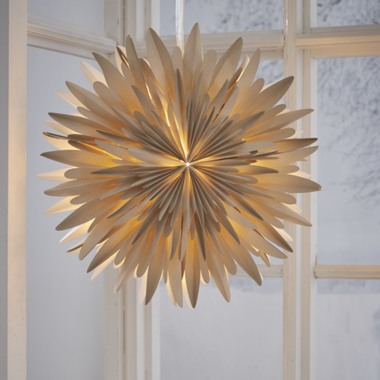 Pappersstjärna Winter 60cm, Beige