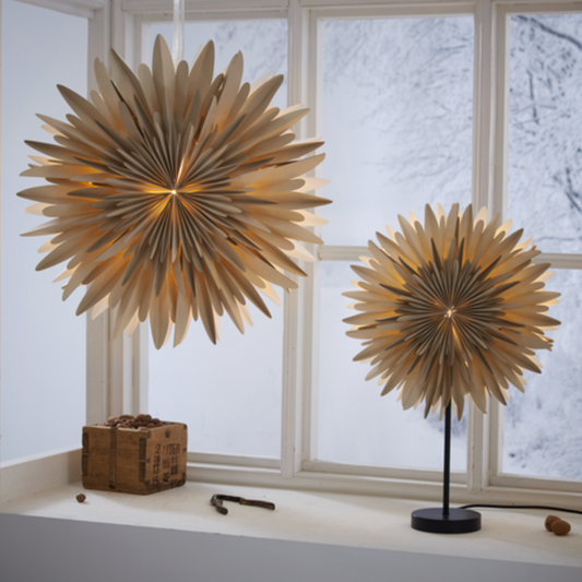 Pappersstjärna Winter 60cm, Beige
