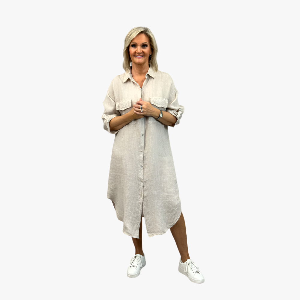 Skjortklänning linne, Vicky