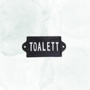 Gjutjärn skylt, Toalett