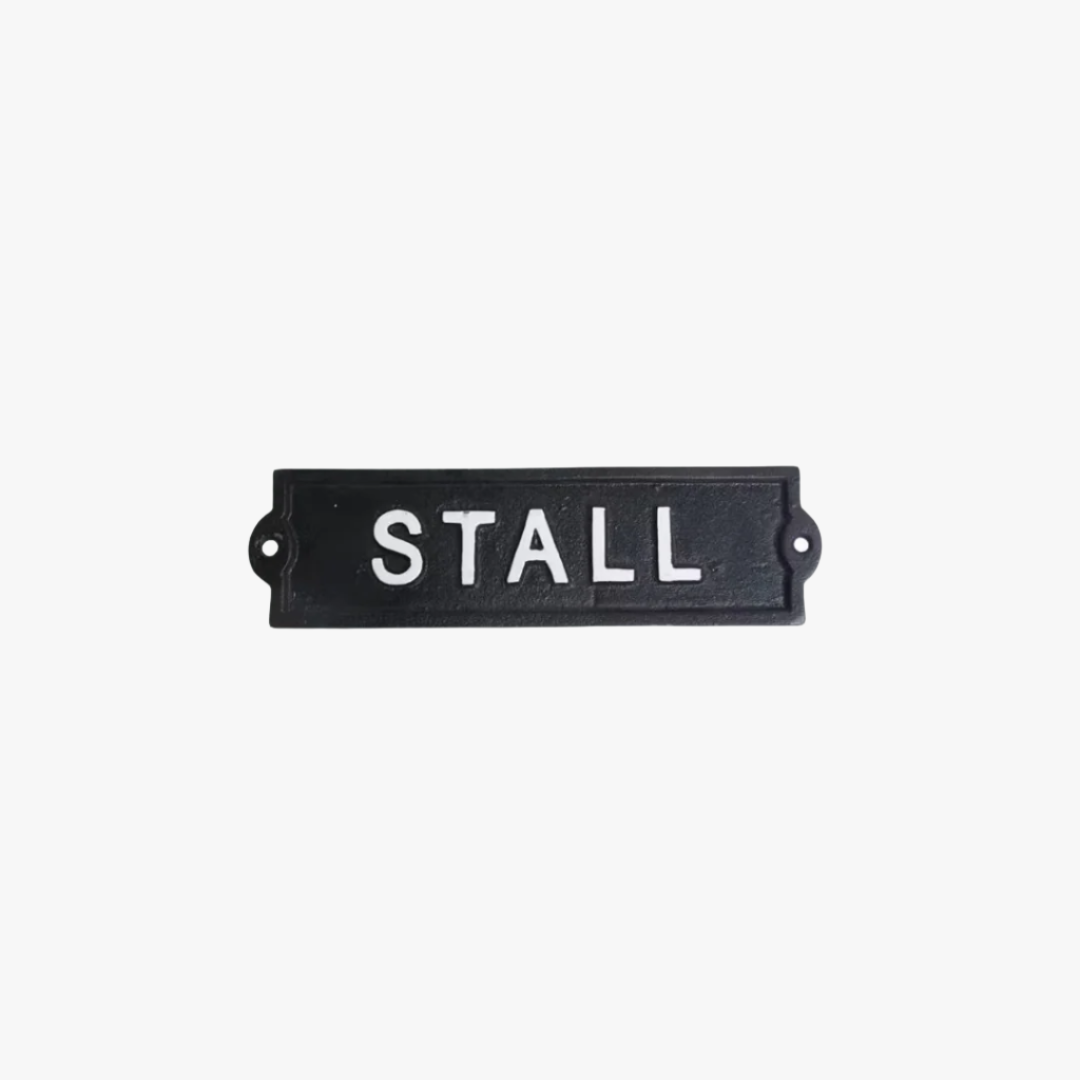 Gjutjärn skylt, Stall