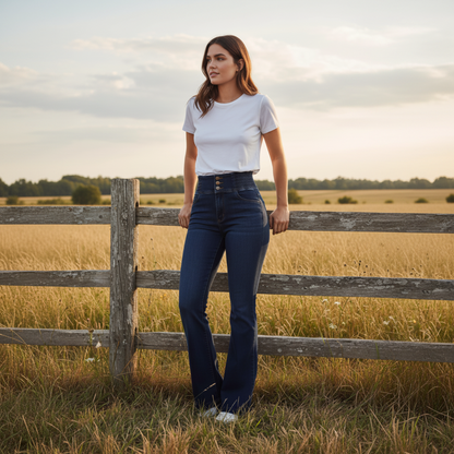 Stretchjeans Nova, Lyseblå denim