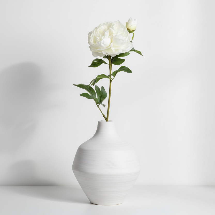 Peony 65cm, White