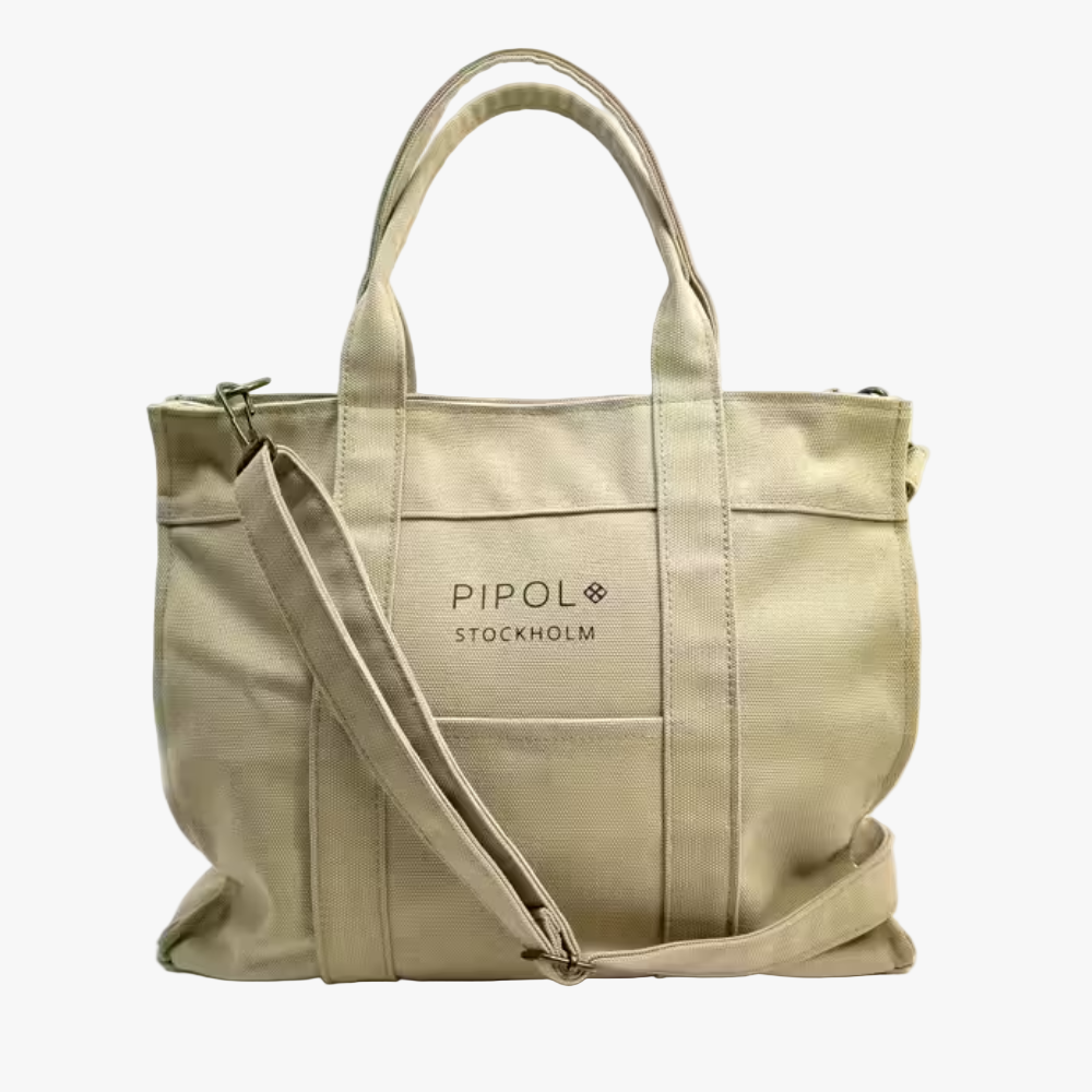 Väska Rive Canvas, Medi Light Beige