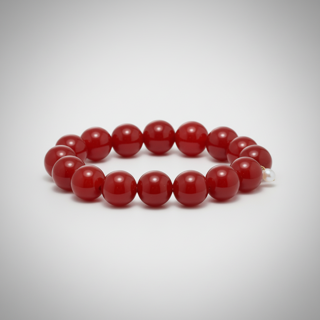 Armband Jade, Röd