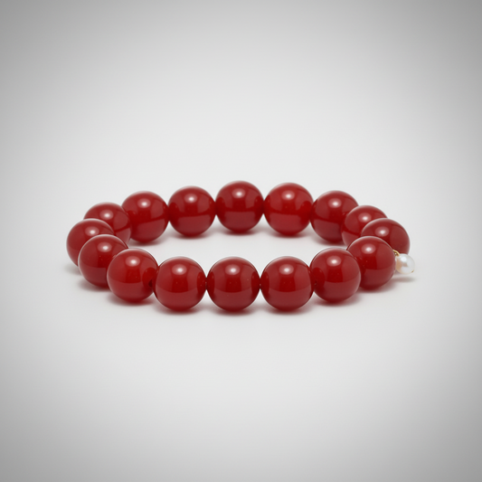Armband Jade, Röd