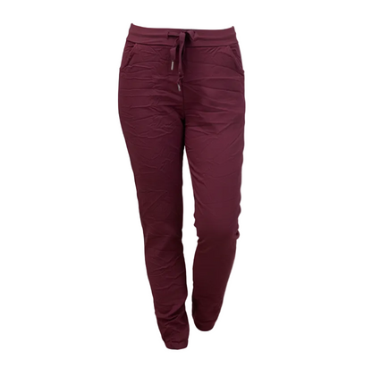 Stretch Trousers Signe, Wine Red