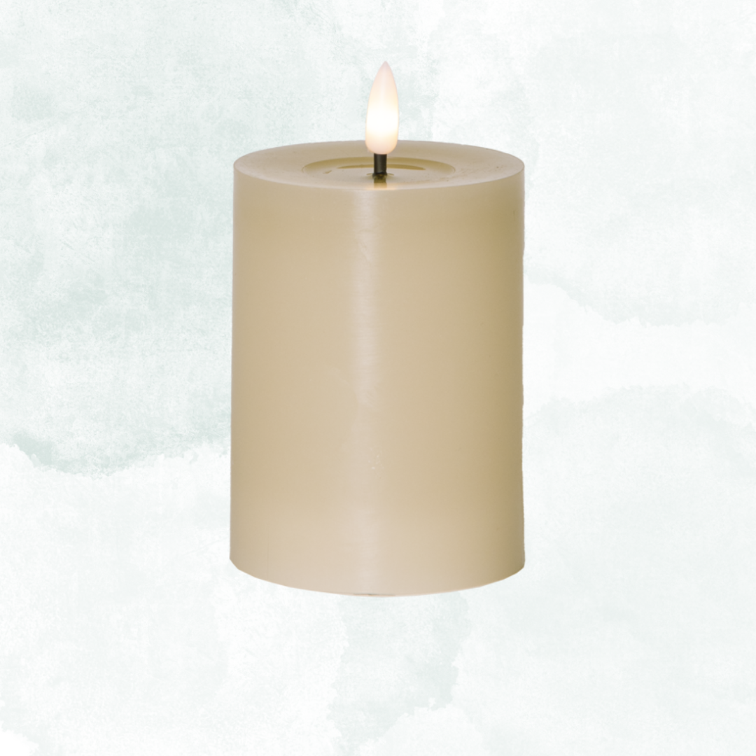 Batteriljus beige