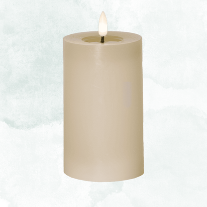 Batteriljus beige 15cm