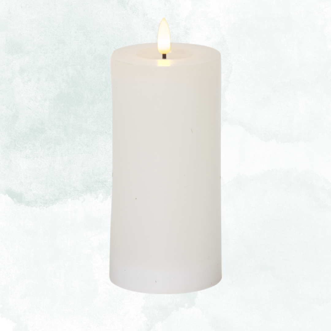 Batteriljus vit 15cm