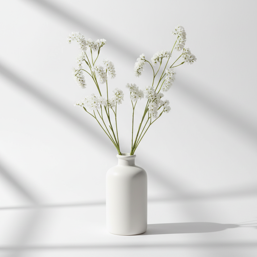 Blomma Statice vit konstgjord