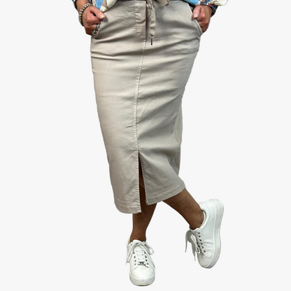 Stretchkjol Beige Ida