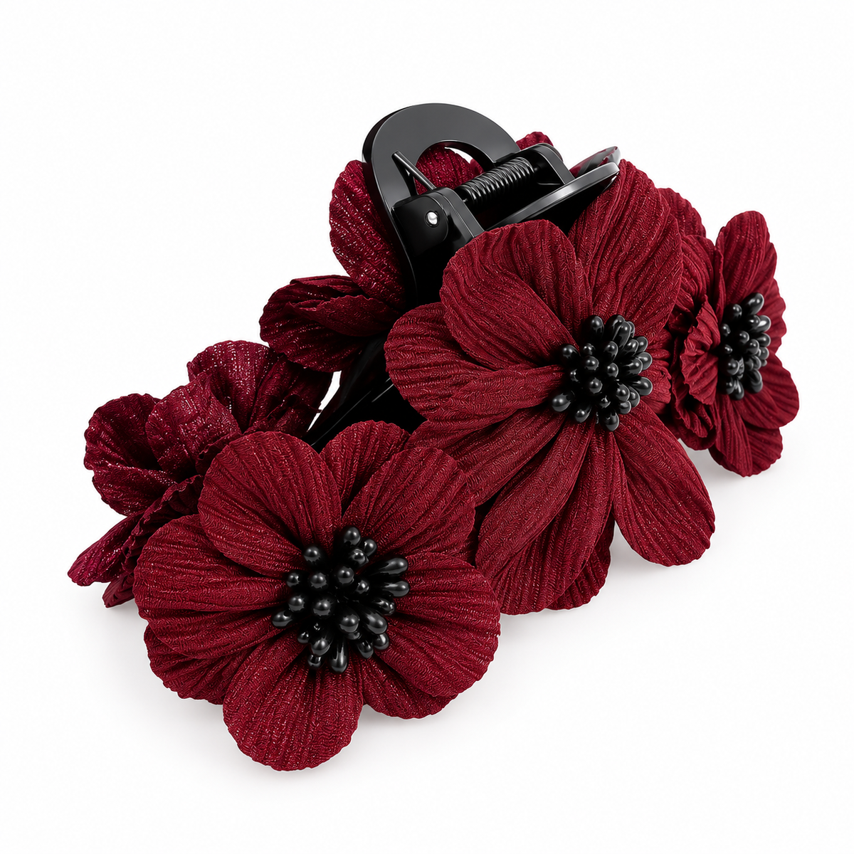 Hårklämma Carmen, Wine red