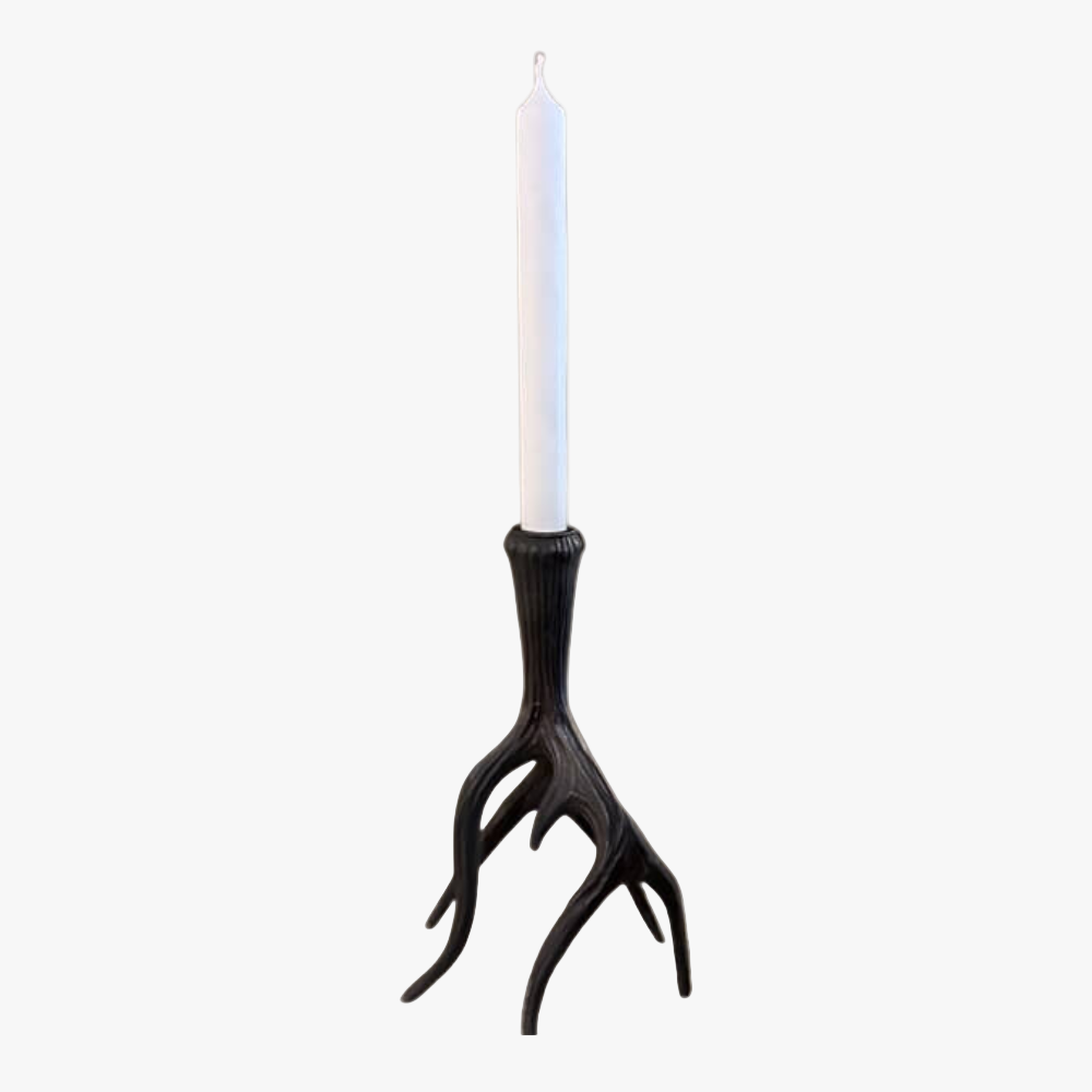 Ljusstake renhorn liten 1-pack, Svart