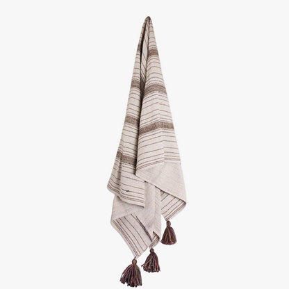 Pläd Tora, Beige/Brun
