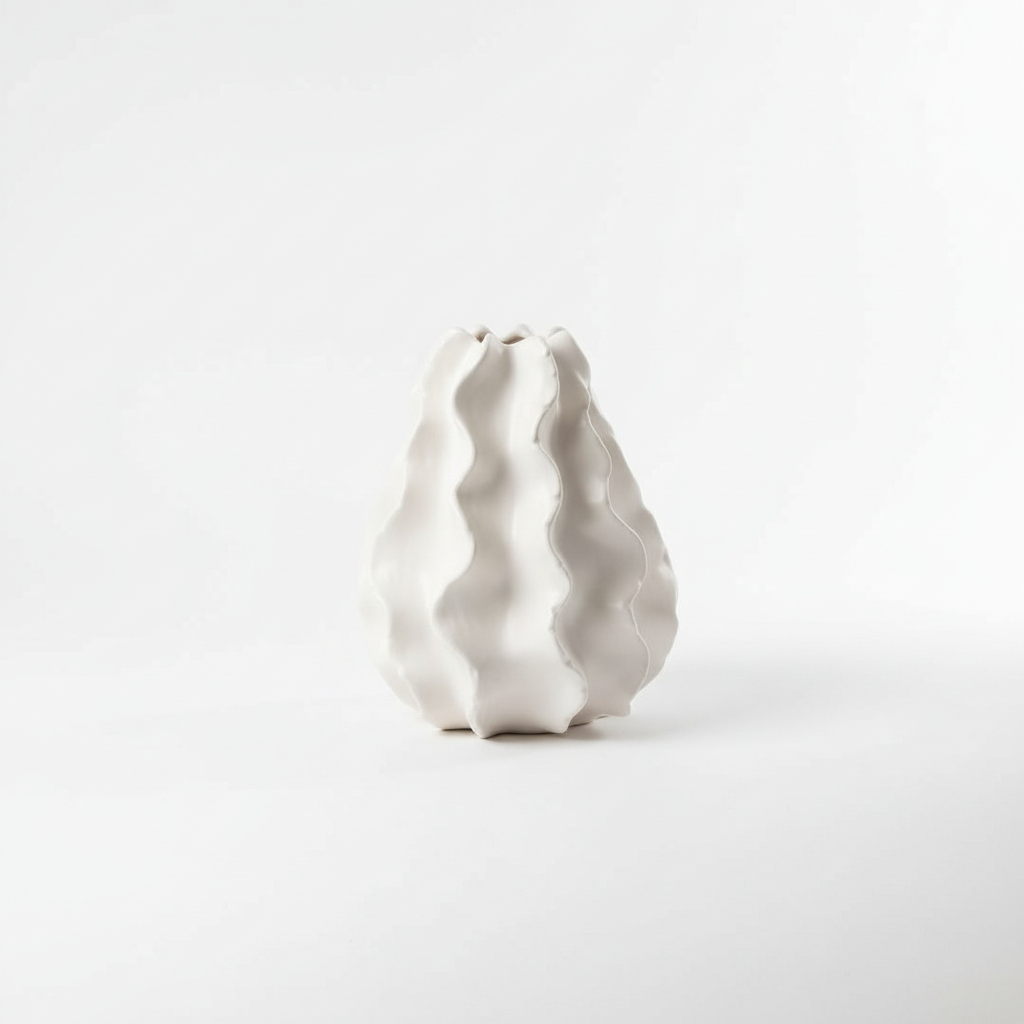 Vase kaktus white