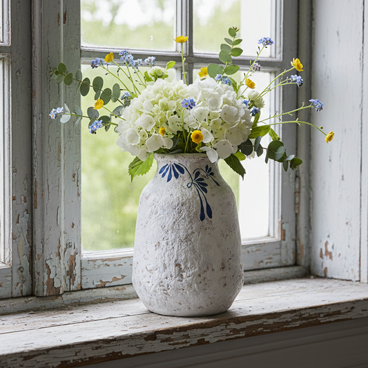 Vas Angus Mellan, Blå/Elfenben