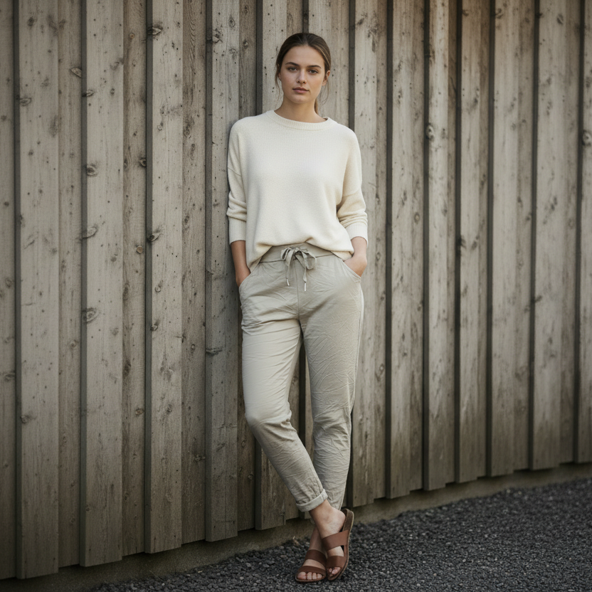 Stretch Trousers Signe, Beige