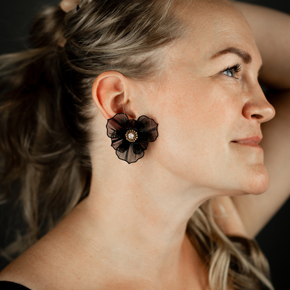 Earrings Delicate Big Flower