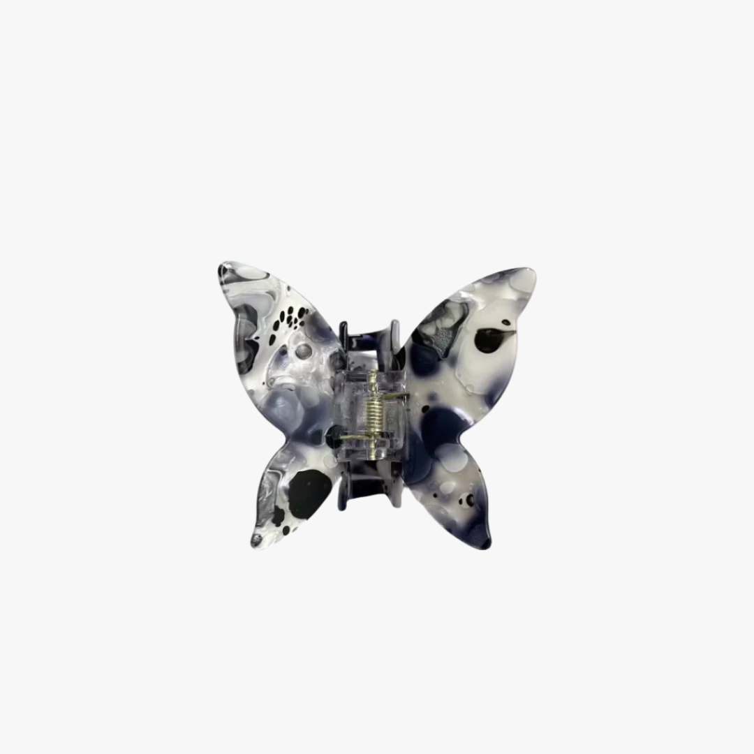 Hårklämma Fjäril, Blue/black/white
