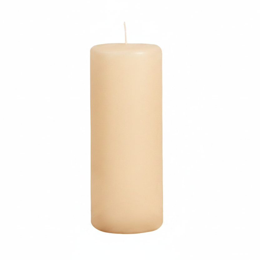 Blockljus, Beige 7,8x20cm