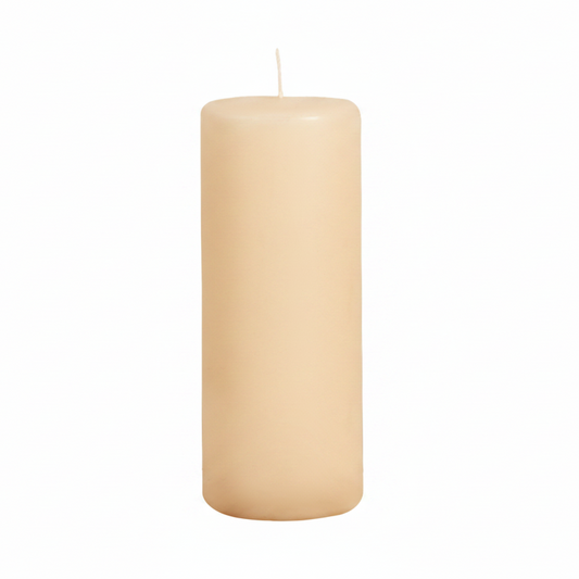 Blockljus, Beige 7,8x20cm