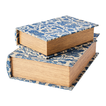 Dekorationsbok Brooke 2-set, Blå/Natur