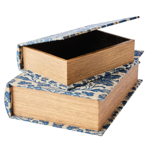 Dekorationsbok Brooke 2-set, Blå/Natur