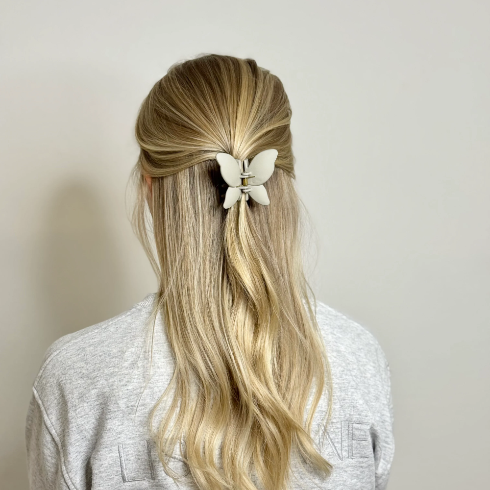 Hårklämma Fjäril, Khaki