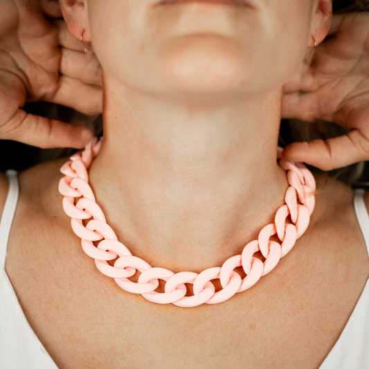 Halsband Chains Of Colour, Rosa