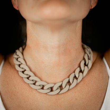 Necklace Chains Of Colour, Taupe