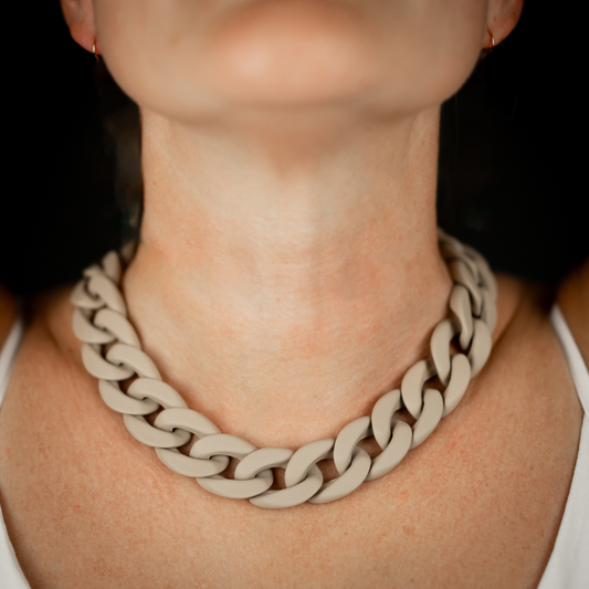 Halsband Chains Of Colour, Taupe