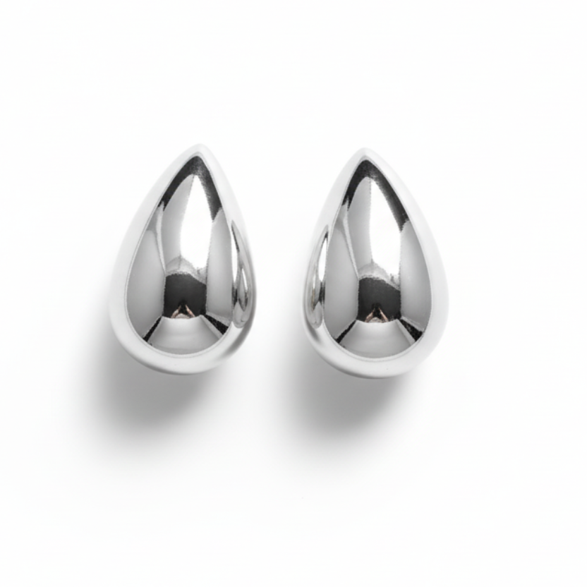 Earrings Pure Drop, Silver