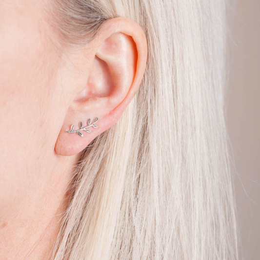 Örhängen Ear Climber, Löv