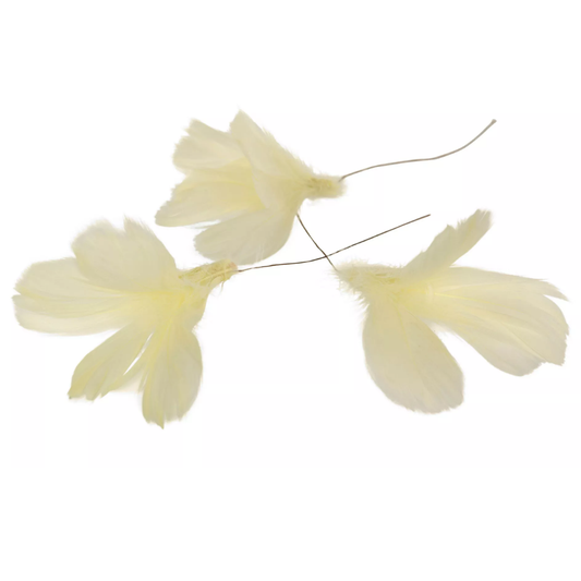 Fjäder/Tråd Blom 12-pack, Gul