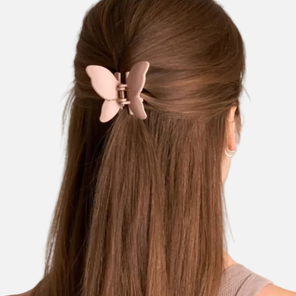 Hair clip butterfly, khaki