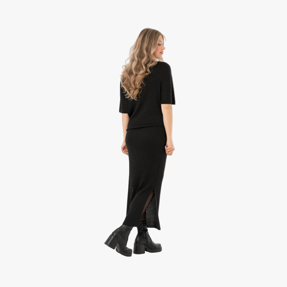 Frances knit skirt black