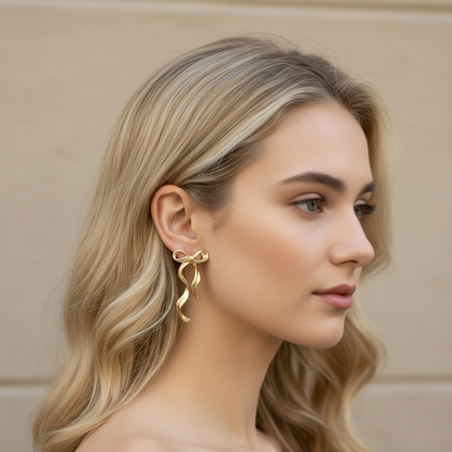 Örhängen Golden Bow