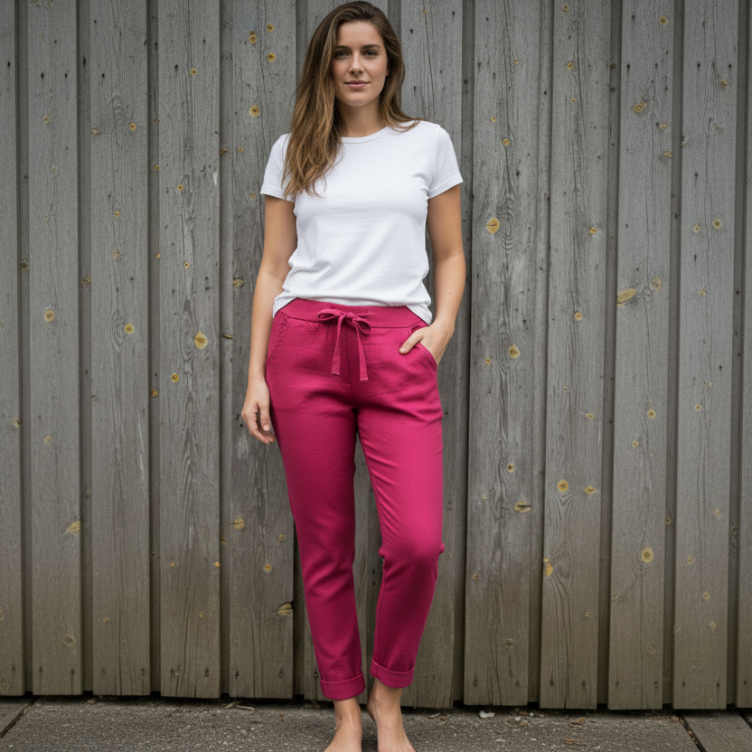 Stretch Trousers Signe, Raspberry