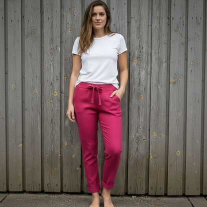 Stretch Trousers Signe, Raspberry