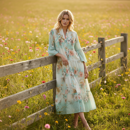 Kjole Ingrid Maxi, Rosa