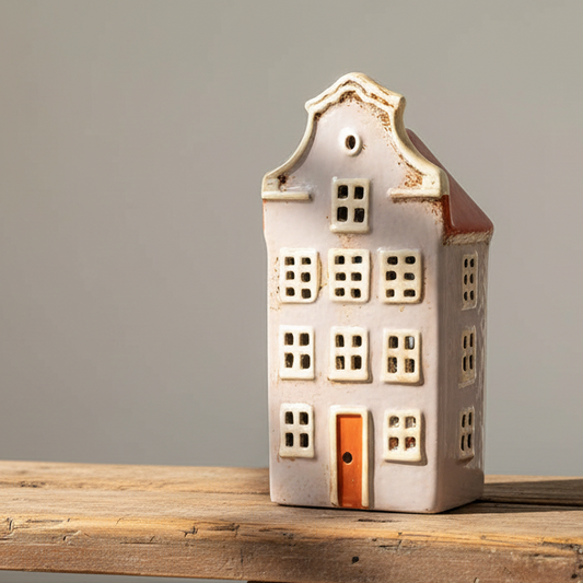 Ljuslykta, Keramikhus Grått 19cm