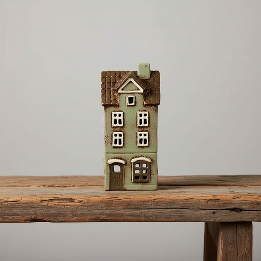 Ljuslykta, Keramikhus Grönt 20cm