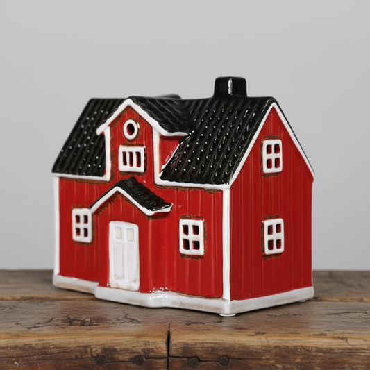 Ljuslykta, Keramikhus Rött 13cm